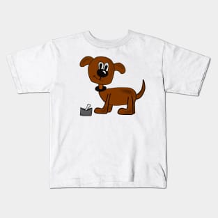 Witzige Hunde Zeichnung Kids T-Shirt